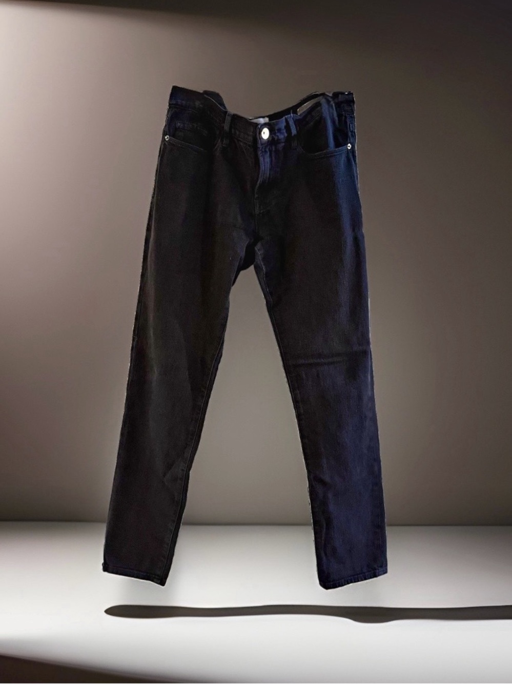 FRAME Le Garcon Jeans Womens 27 Noir Black Slim Boyfriend Straight Stretch